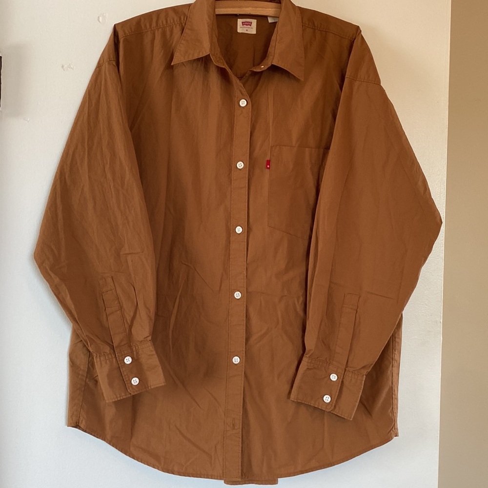 Levi's Nola Brown Classic Cotton Shirt Sz M